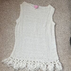 Lilly Pulitzer Cream Knit Sleeveless Top